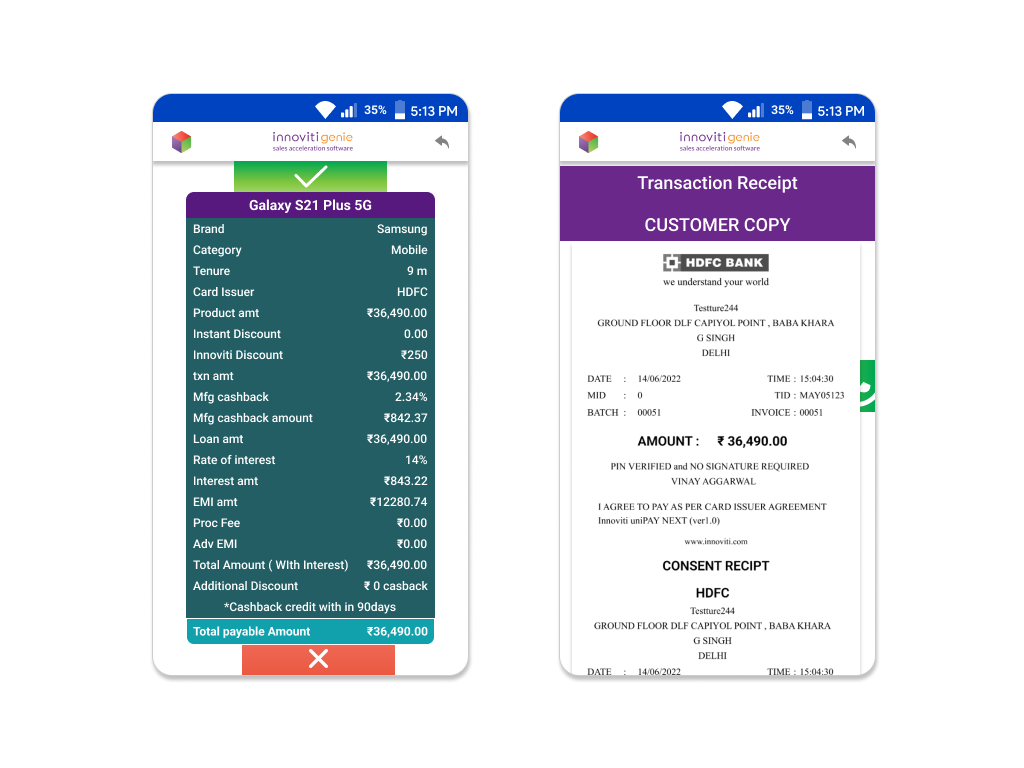 Point of sell/terminal